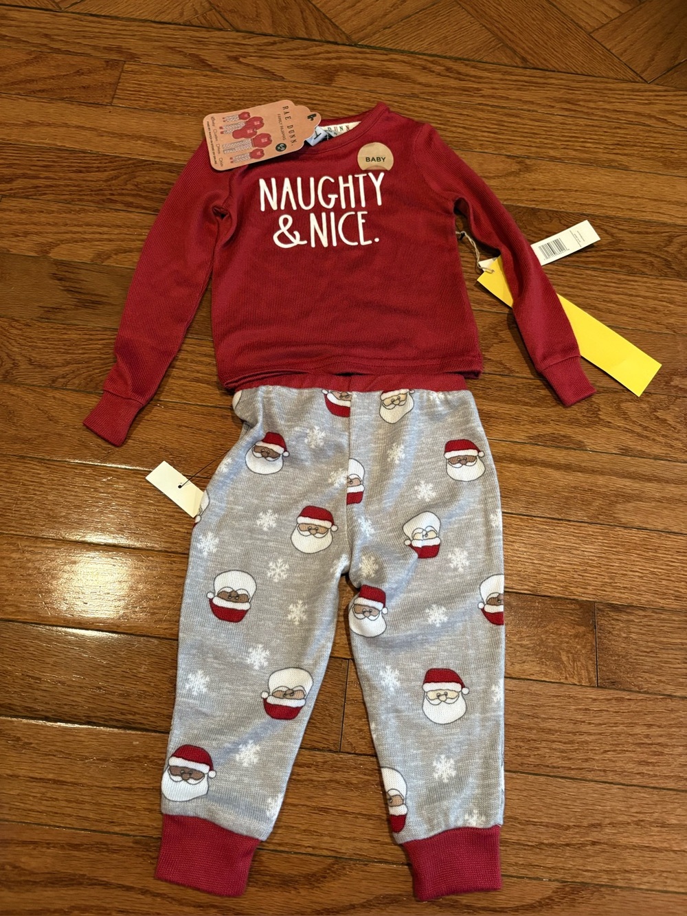 Rae Dunn Red "Naughty & Nice" Holiday Pajama Set